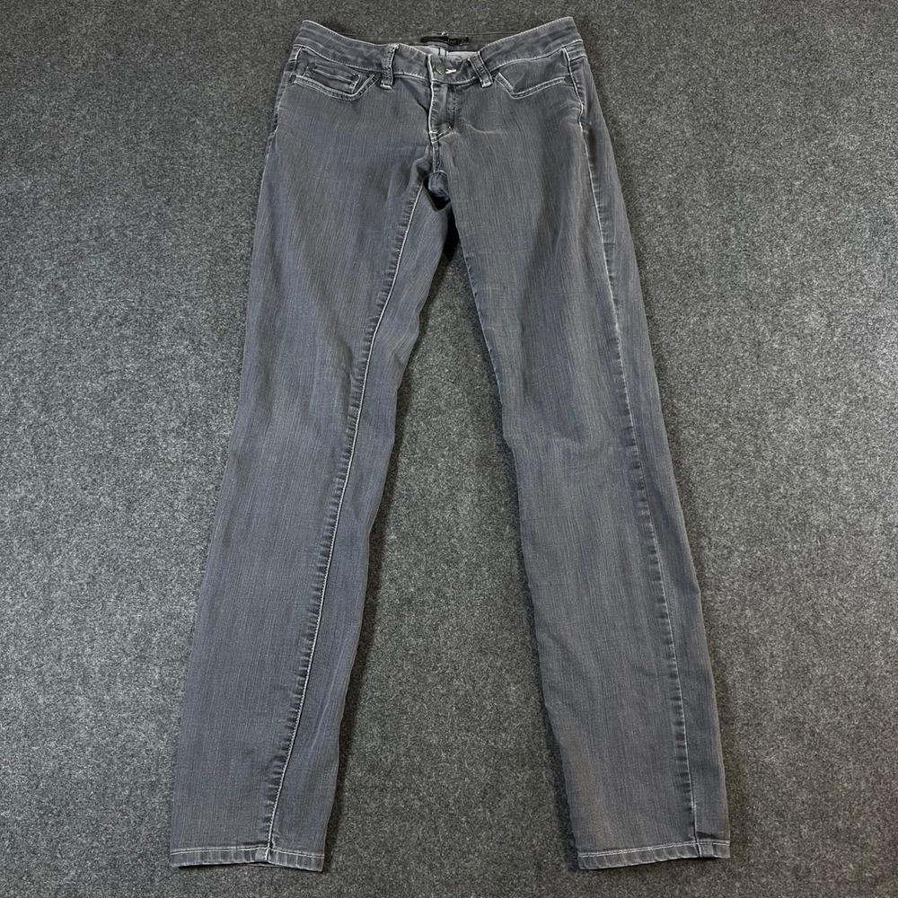 Prana Kara Gray Denim Jeans Womens 4/27 Slim Leg Stretch Charcoal Pants